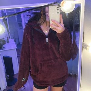 VS Pink Hoodie Quarter Zip
